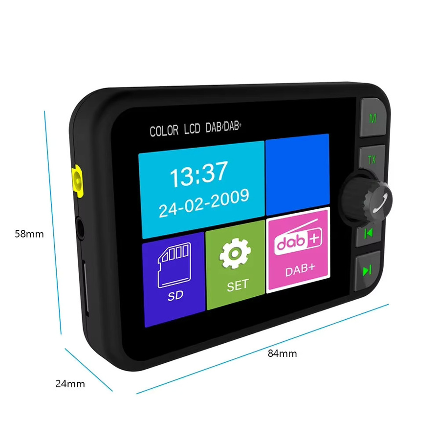 Digitaler DAB/DAB+ und FM Radio Empfänger mit Bluetooth und MP3 Player für europäische Autos, 2,4-2,8 Zoll LCD Display, Schwarz - Bild 5