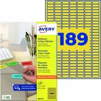 Avery Zweckform Universaletikett aus Papier in Weiß und Gelb, B: 25,4 mm, H: 10 mm - Bild 1
