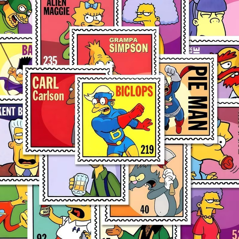 The Simpsons Stempelaufkleber, 54-teiliges Set, multicolour - Bild 2