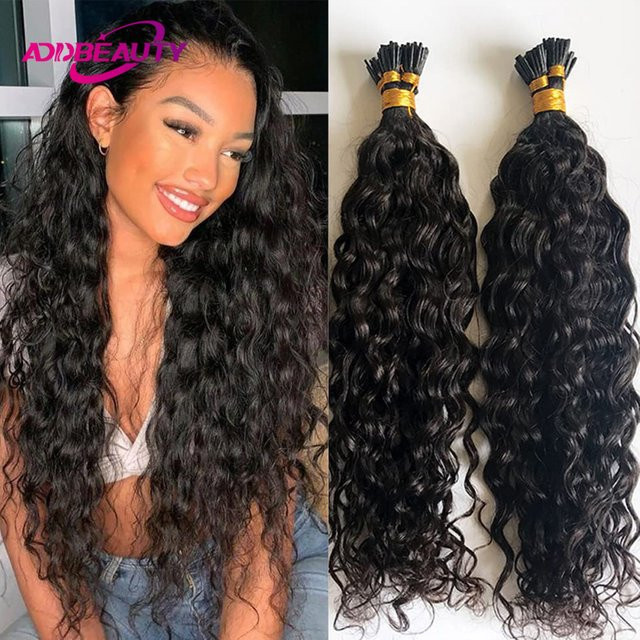Addbeauty Water Wave Keratin Kapselhaar Haarverlängerungen, Ombre - Bild 1