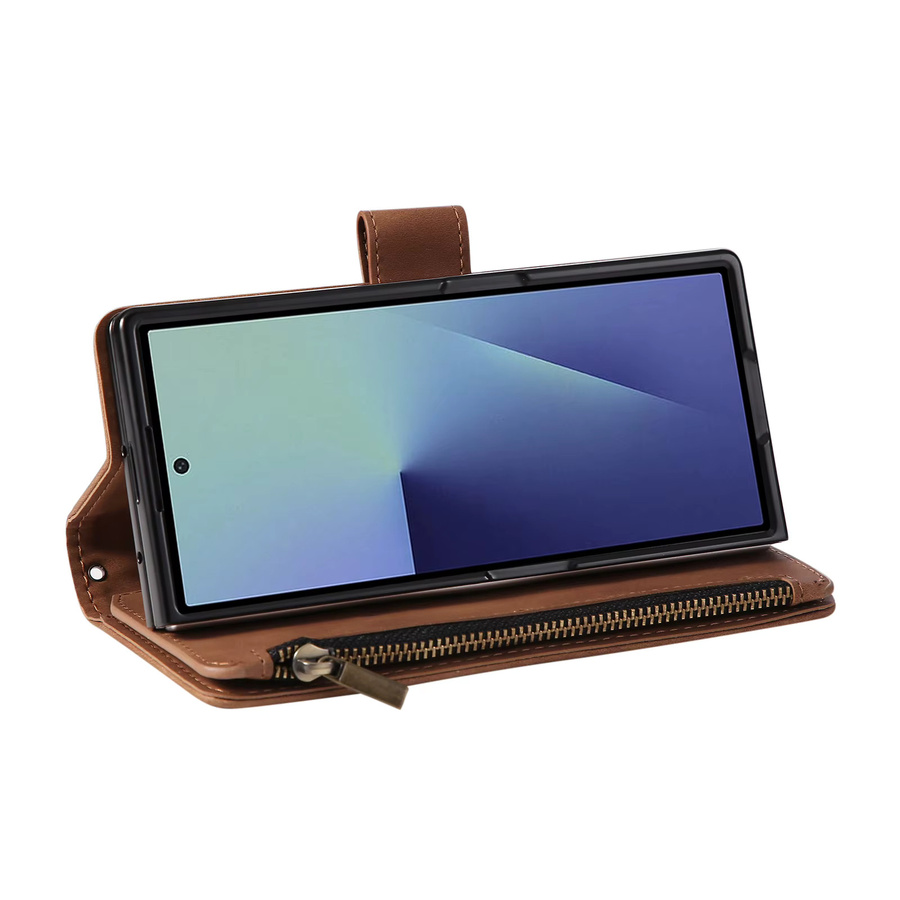 Multifunktionale Brieftasche und Handyhülle mit Kartenhalter für Samsung Galaxy Z Fold (Modelle 3 bis 8) in Schwarz oder Braun - Bild 3