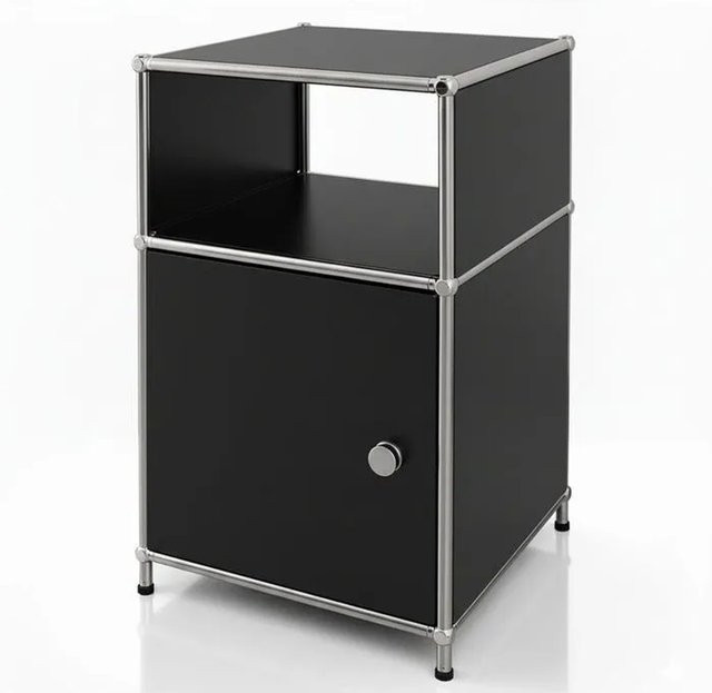 Floordirekt Metallregal Concept Epure MK-040 in Schwarz mit 3 Ebenen, B/T/H: 40 x 40 x 65 cm - Bild 1