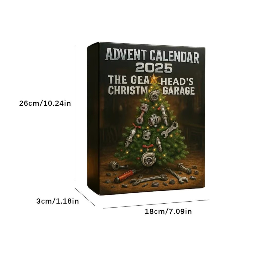 2025 Adventskalender Box mit Autoteilen und Werkzeug-Ornamenten für Autoliebhaber, Mehrfarbig - Bild 4