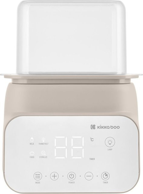 Kikkaboo 4 in 1 Doppelflaschenwärmer mit Sterilisierfunktion und Nachtlicht in Beige - Bild 1