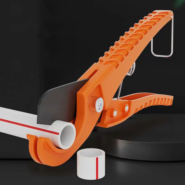 Tragbarer Rohrschneider für Kunststoffrohre in Orange, Einhandbedienung für PVC, PPR und PEX, 31 mm (1,25 Zoll) - Bild 1
