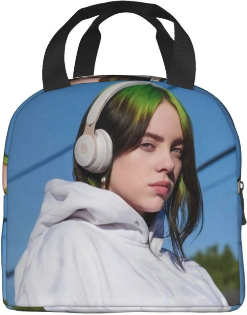 Isolierte Lunchtasche Billie Eilish Motiv von Fancy Style Studio, Thermokühler Lunchbox für Reisen, Mehrfarbig - Bild 1
