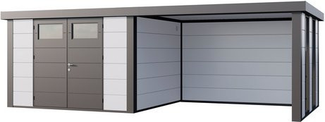 Telluria Gerätehaus Classico mit Lounge XL Rechts und Fenster in Weiß, B/H/T: 812 x 219 x 318 cm - Bild 3