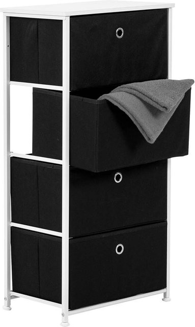 Axentia Aufbewahrungsregal aus Metall in Weiß, modern und freistehend, H x B x T: 94 x 45 x 30 cm - Bild 1