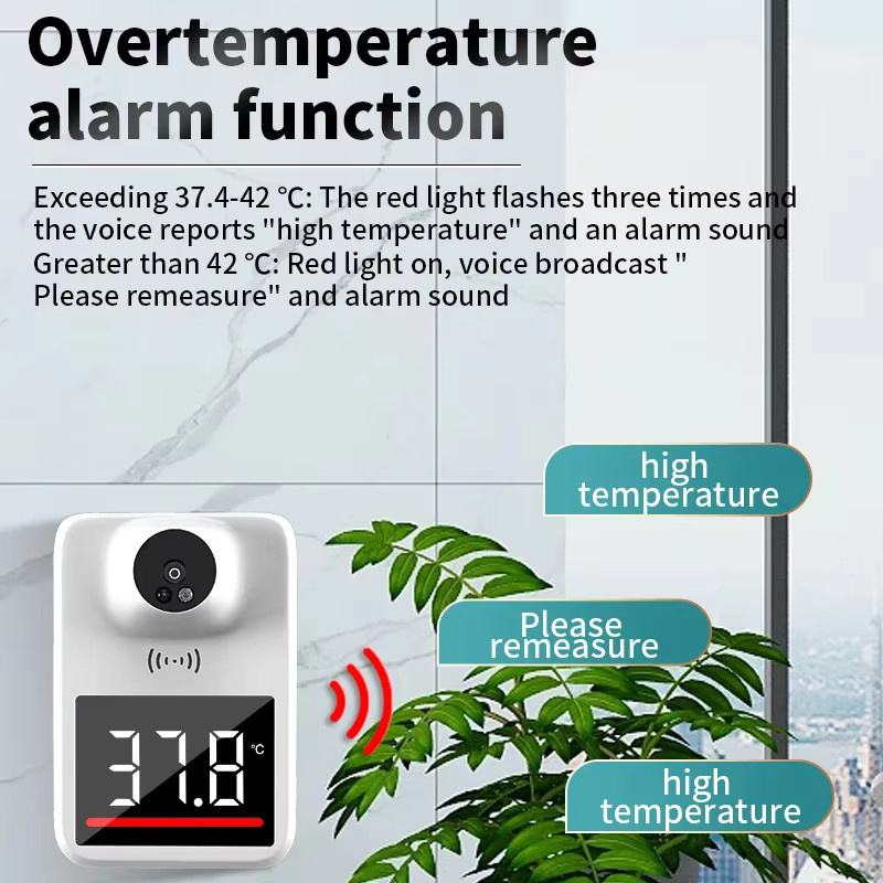 SWEVY LCD-Wandthermometer in Weiß mit berührungsloser Messung, automatischer Funktion, Sprachansage und Datenaufzeichnung - Bild 3