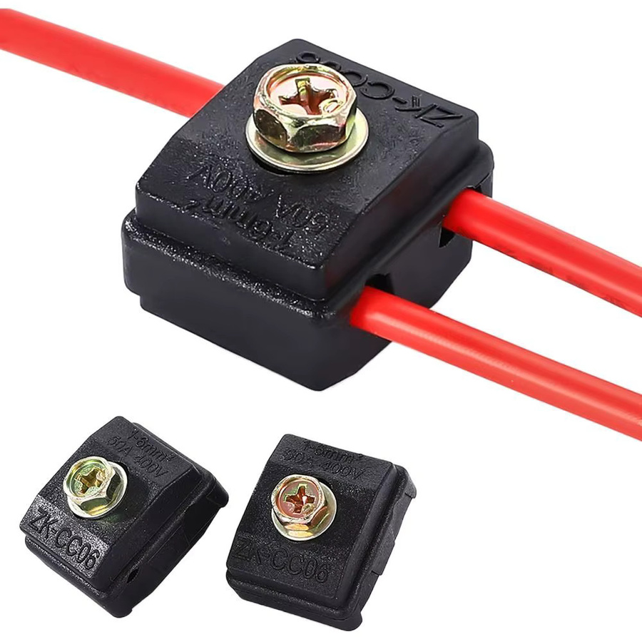 T-Typ High Power Splitter Quick Wire Connector Terminal Block Kabelverbinder Set in Schwarz und Lila - Bild 3