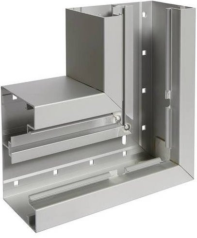 Hager BRA851305ELN Flachwinkel in Silber, B: 13,0 cm, T: 8,3 cm - Bild 1