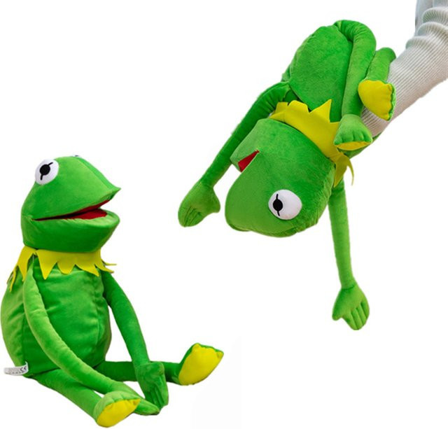 MIAOOWA Kermit der Frosch, Plüschpuppe Handpuppe, Grün - Bild 1