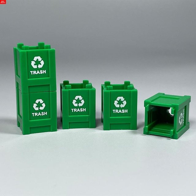 Yiran toy MOC Bausteine Mülltonne Büro Haus Szene Zubehör 6–12 Jahre - Bild 1