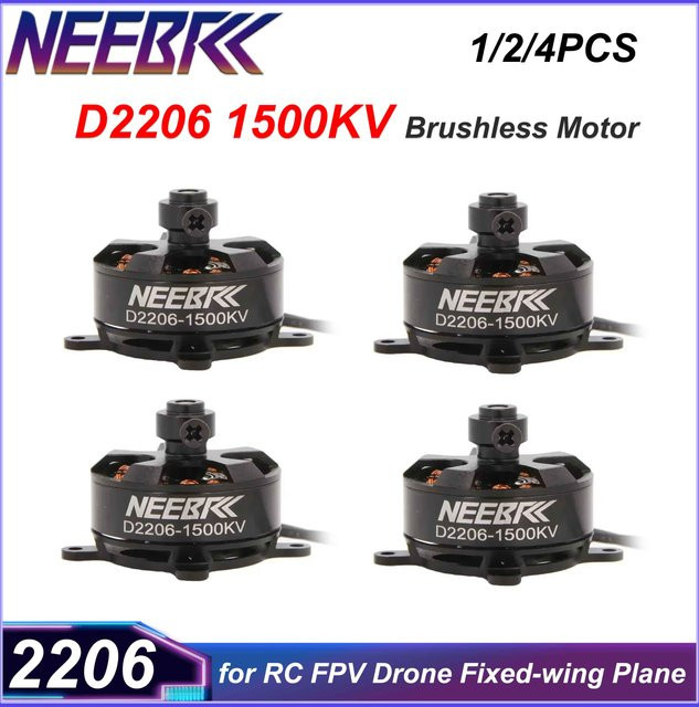 NEEBRC D2206 1500KV Bürstenloser Motor, Zubehör, Metall, Schwarz - Bild 1