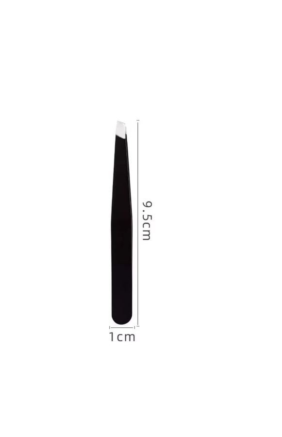 Quedonc Augenbrauenpinzette aus Edelstahl, schräge Spitze, Unisex - Bild 3