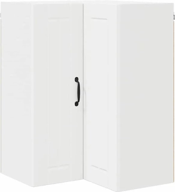 vidaXL Wandhängender Küchenschrank in Weiß mit Regalfächern und Scharniertüren, B/T/H: 57 x 57 x 80 cm - Bild 1