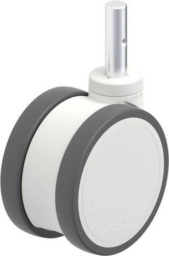 Blickle Kunststoff-Doppelrolle LKDH-PATH 125K-ZA51 in Grau und Weiß mit einem Rad-Durchmesser von 125 mm und einer Tragfähigkeit von maximal 125 kg - Bild 1