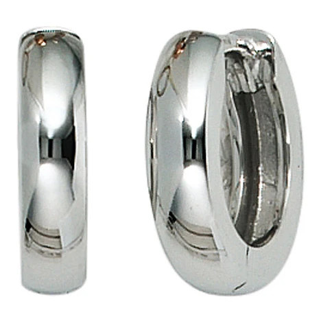 Colfem Creolen 585 Weißgold, rund, Unisex - Bild 1