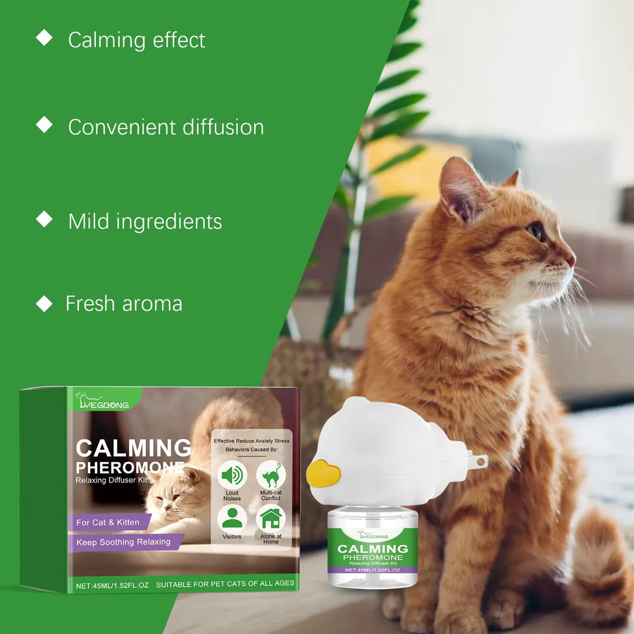 YEGBONG Katzen-Pheromon-Diffusor zur Stressreduktion und Entspannung, 45 ml - Bild 3