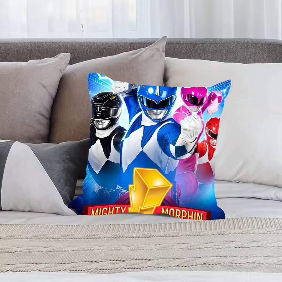 GUOYU HOMEDECOR Power Rangers Kissenbezug mit Motiv, Kurzplüsch, Multicolour, B/T/H: 30,48 x 30,48 x 0 cm - Bild 5