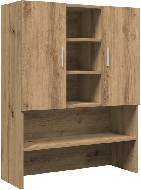 Waschmaschinenschrank Artisan von VD Home Furnishing in Eiche Braun mit Türen und Regalfächern, B/T/H: 70,5 x 25,5 x 90 cm - Bild 1