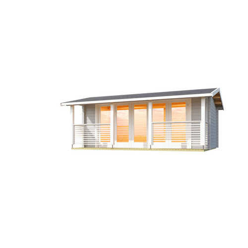 Blockbohlenhaus LASITA MAJA Lyndhurst in Grau, B/H/T: 610 x 244,8 x 460 cm - Bild 2