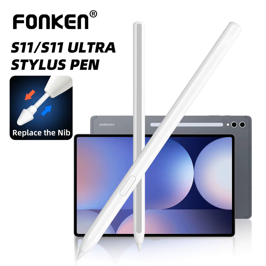 Fonken Stylus S Pen für Samsung Galaxy Tab S11 und S11 Ultra mit austauschbarer Stiftspitze in Weiß - Bild 2