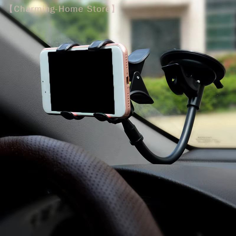 SHIDWJ Universal 360 Grad rotierender Auto Telefonhalter mit Saugnapf für Windschutzscheibe und Dashboard in Schwarz - Bild 5