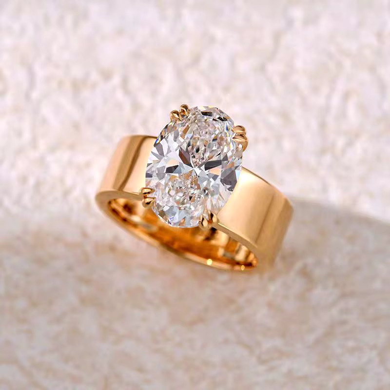 BXINY Ring, 925 Silber, Moissanit, Diamant, Damen und Herren - Bild 3