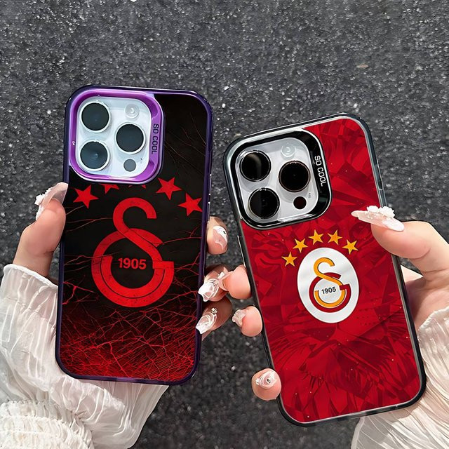 Handyhülle Galatasaray Clubs Design für Apple iPhone 11 12 13 14 15 16 17 Pro Max Plus XR XS in Rot - Bild 1