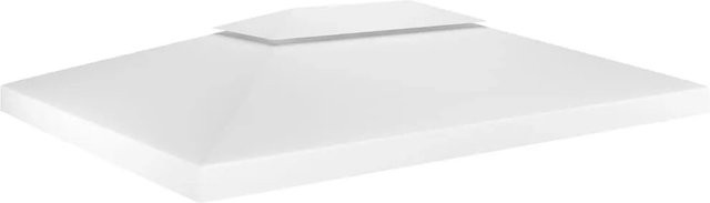 vidaXL Pavillon-Dachplane mit Kaminabzug aus Polyester in Weiß, B x T: 4 x 3 m - Bild 1