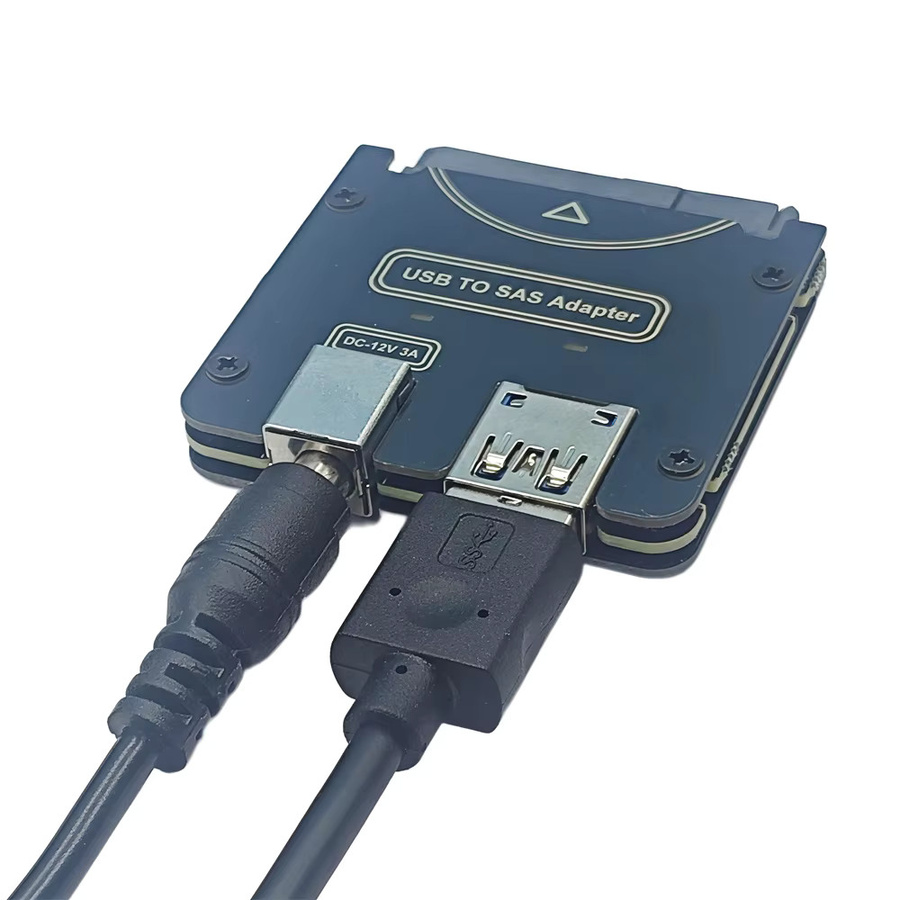 T.F.SKYWINDINTL USB zu SAS Festplatte Easy Drive Kabel, 29PIN SSD Erweiterungskarte, SATA 22PIN zu SAS Adapterkarte, Schwarz - Bild 2