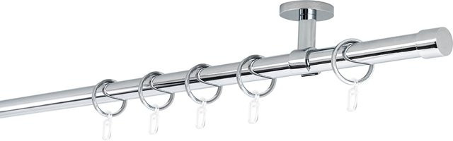 ONDECO Deckenträger Classic Chrom 1-läufig mit Endstück Cap Länge: 320 cm - Bild 1