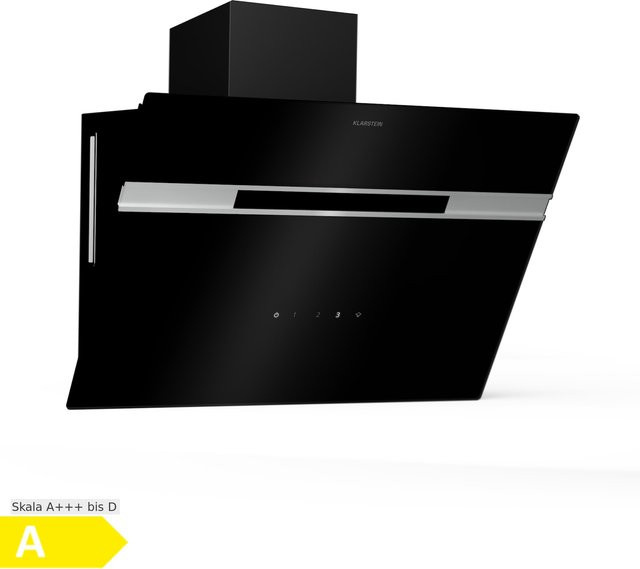 Klarstein Alina Dunstabzugshaube Wandmontage in Schwarz mit Glas, 600 m³/h, Breite: 60 cm - Bild 1