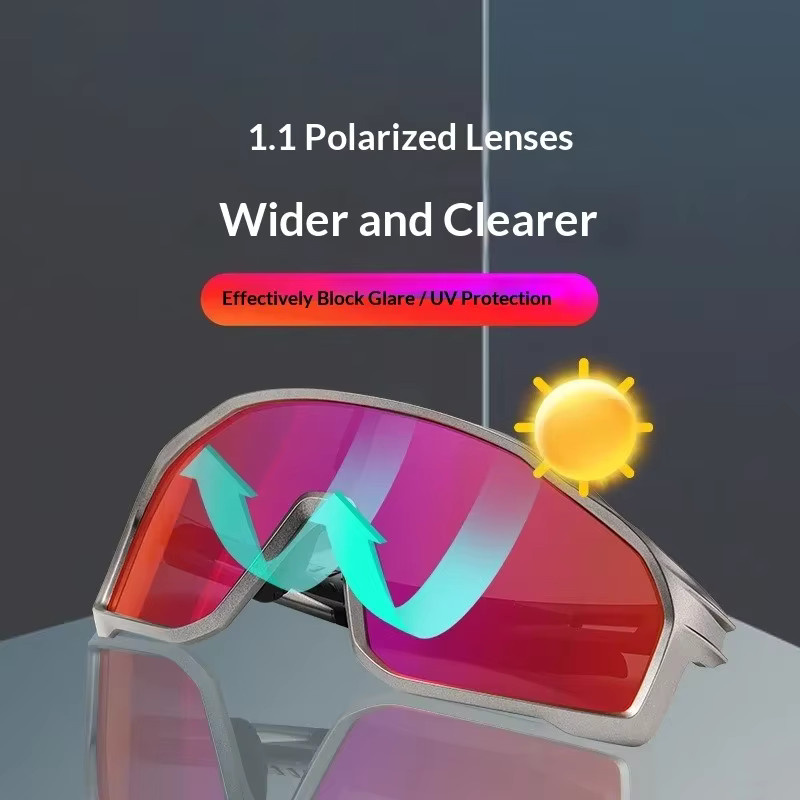 CINESSD Sportsonnenbrille, Vollrand, purple, polarisiert - Bild 3