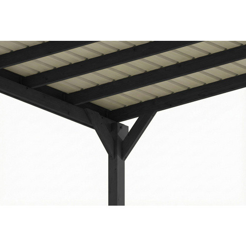 SKANHOLZ Carport Friesland mit Einfahrtsbogen aus Fichte in Anthrazit und Schwarz, B/T: 320 x 555 cm - Bild 2