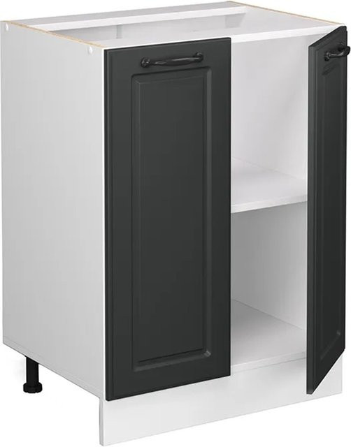Vicco Küchenunterschrank R-Line Landhaus Stil in Anthrazit und Weiß mit Eiche Optik, B/T/H: 60 x 60 x 81,6 cm - Bild 1