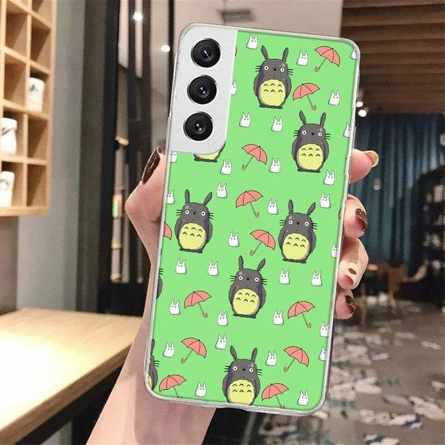 Soft Phone Case Totoro Studio Ghibli Anime Design für Samsung Galaxy S23 S22 S21 S20 S10 S9 S8 Transparent Grün - Bild 1