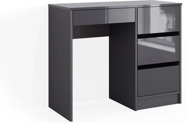 Vicco Schminktisch Sherry Anthrazit Hochglanz mit Schubladen B: 90 cm, H: 75 cm, T: 75 cm - Bild 2