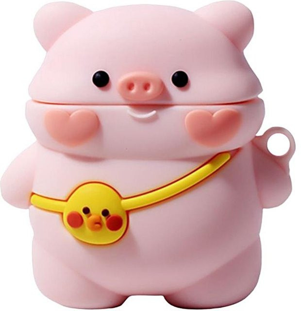Lenovo Cartoon Silikon-Schutzhülle für Bluetooth-Ohrhörer in Pink - Bild 1