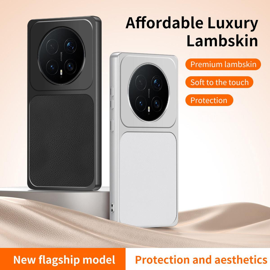 Premium Lammleder Handyhülle für Huawei Honor Magic 8 7 6 Pro in Schwarz - Bild 3