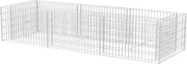 DELUKE Gabionen Hochbeet ROON aus verzinktem Stahl in Silber, B/T/H: 270 x 90 x 50 cm - Bild 1
