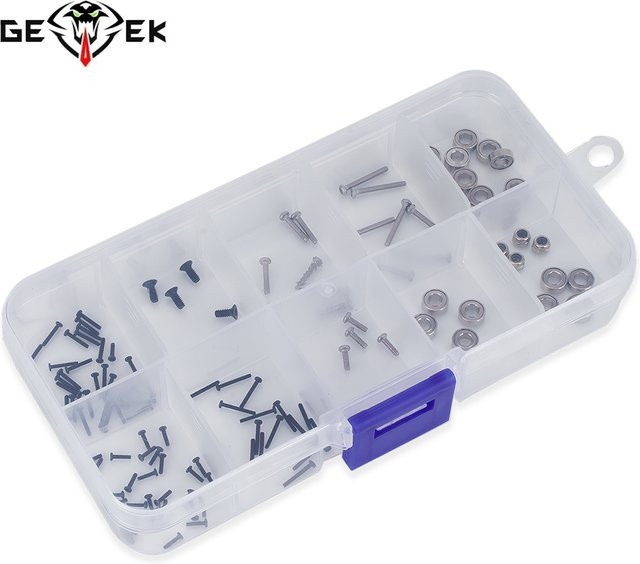 MALOM RC Edelstahl-Schraubenset, 120 Stück, mit Aufbewahrungsbox - Bild 1