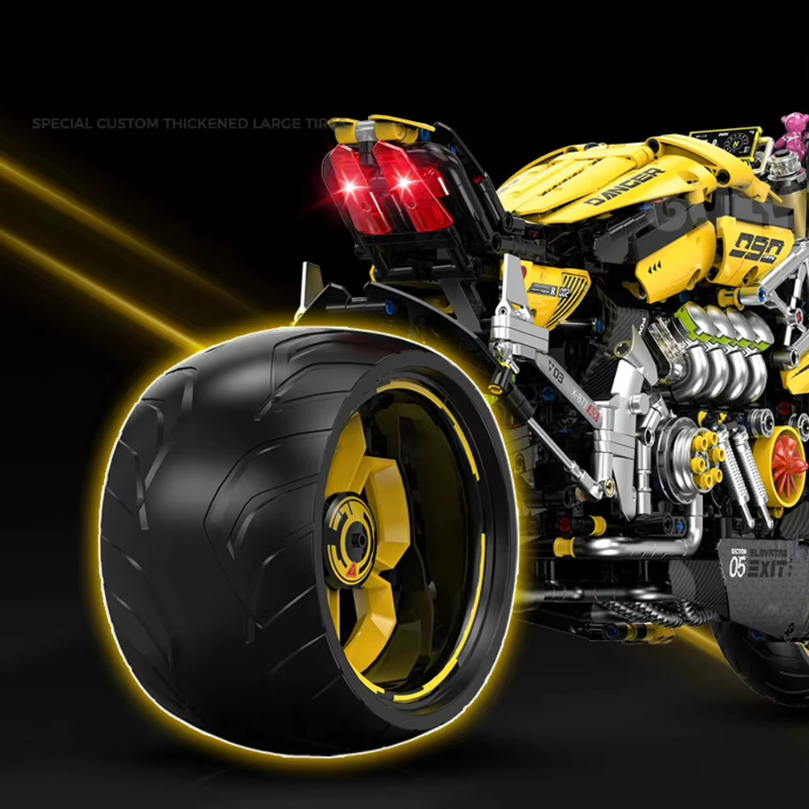 Yangkili Cyberpunk Motorrad Modell Bausteine, 1:5, Konstruktionsset - Bild 4