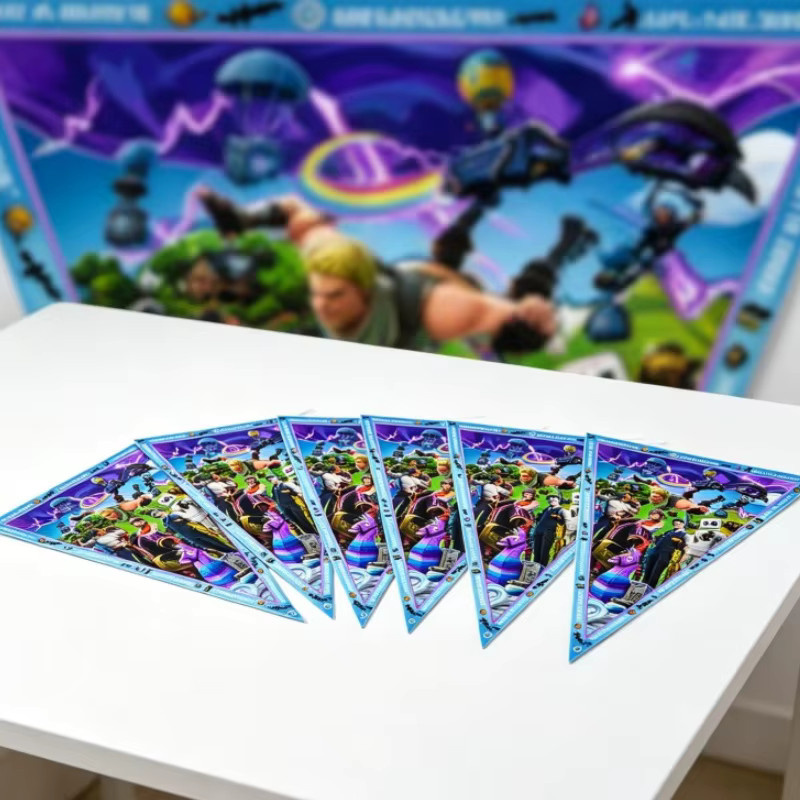 Fortnite Papier-Girlande mit bunten Wimpeln als dreieckige Wimpelkette zur Dekoration für Party, Hochzeit und Feiertage - Bild 4