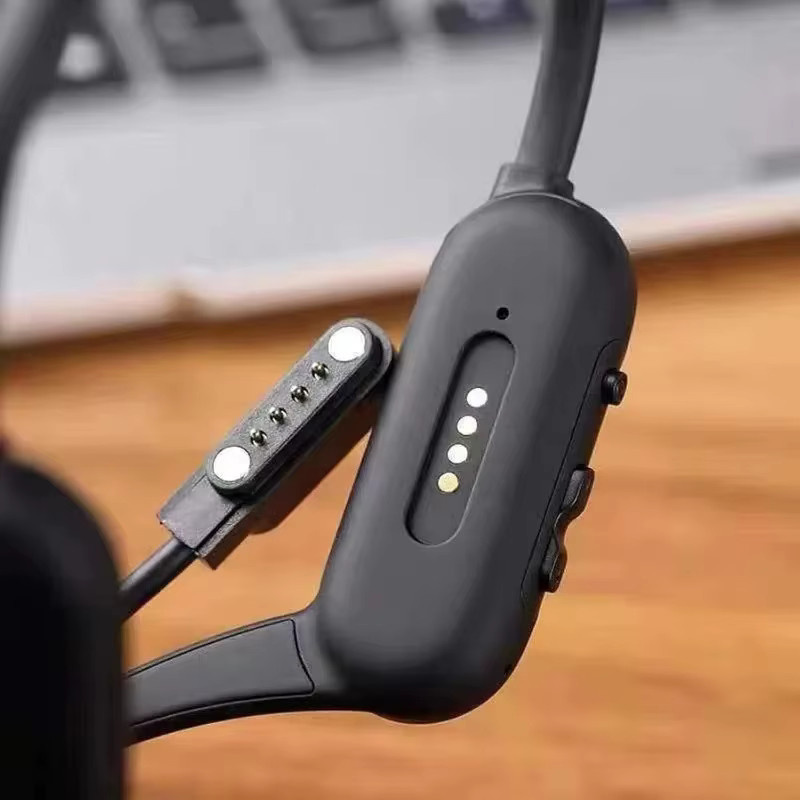 USB-C Ladekabel für 4-Pin-Schnittstellen von Knochenleitungs-Kopfhörern, Smartbands und Smartwatches in Schwarz mit 7,62 mm Abstand - Bild 4