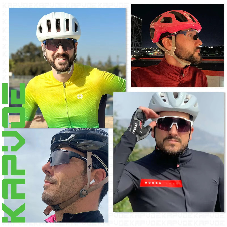 Kapvoe Sportsonnenbrille, photochrom, Vollrand, Unisex, Kunststoff - Bild 4