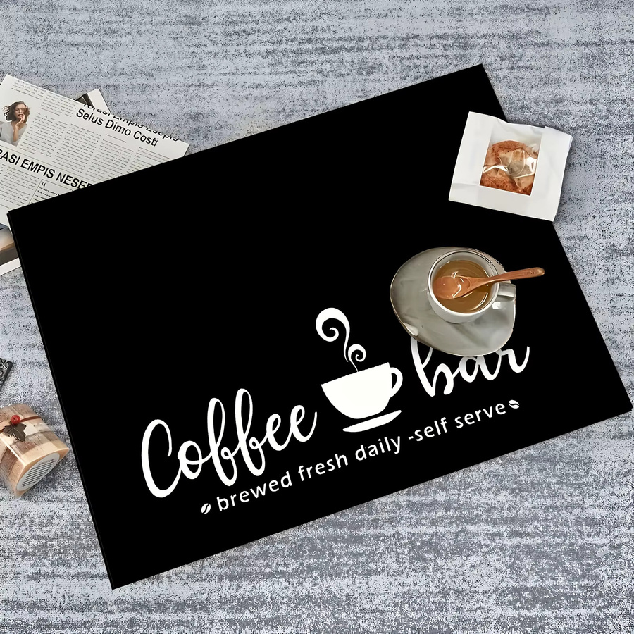 VIKAMA wasserabsorbierendes Kaffeemaschinen-Pad, rutschfest, Schwarz, B/T/H: 30 x 30 x 30 cm - Bild 3