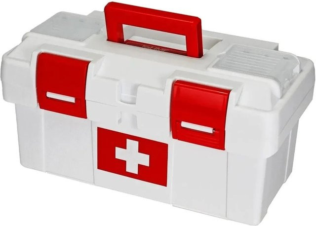 HMF Erste-Hilfe-Kasten Medikamenten-Aufbewahrungsbox in Weiß-Rot, B/T/H: 37 x 20 x 18,5 cm - Bild 1