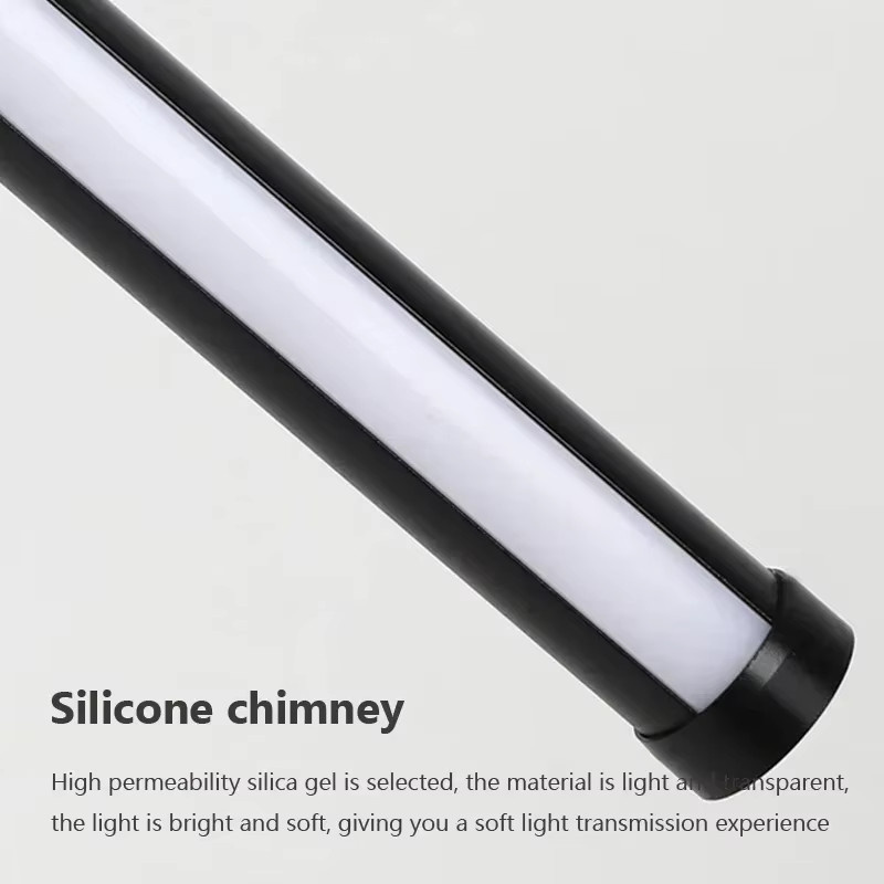 DAMIASMIL LED-Streifen-Pendelleuchte Neon Flex in Schwarz für Wohnzimmer und Schlafzimmer - Bild 5